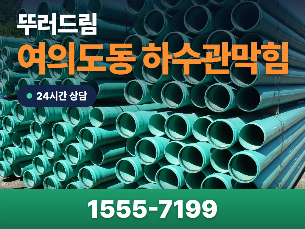 여의도동 하수관막힘 현장