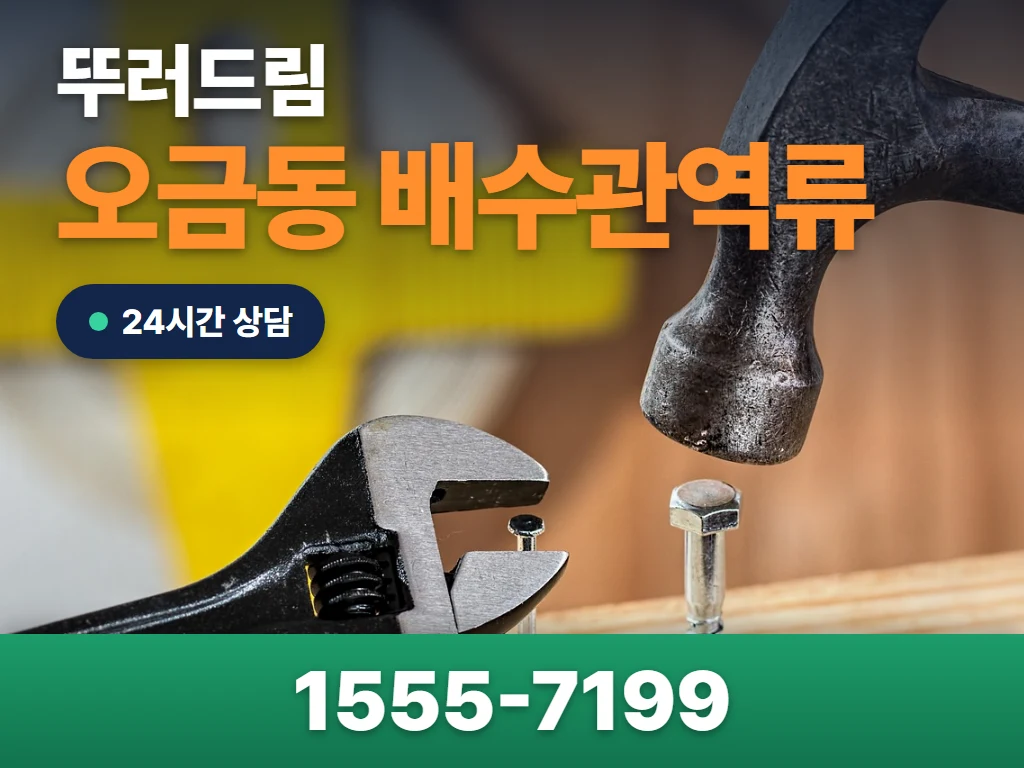 오금동 배수관역류 현장