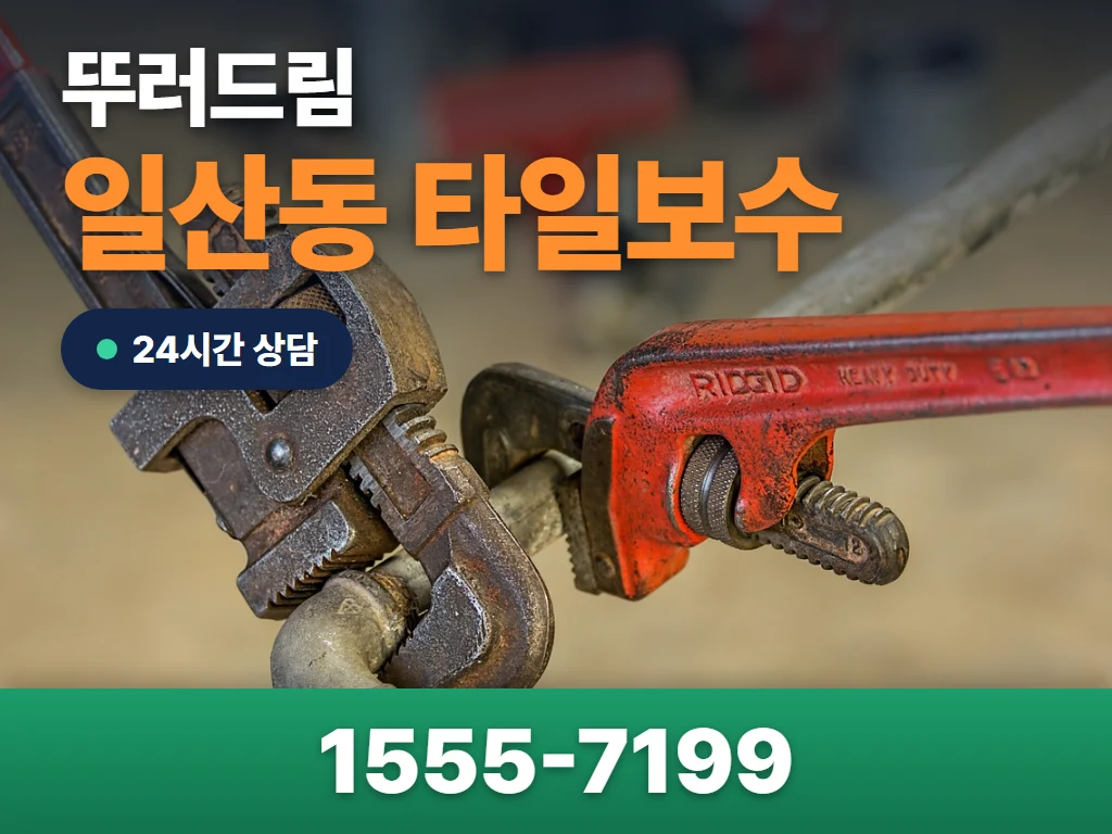 일산동 타일보수 현장