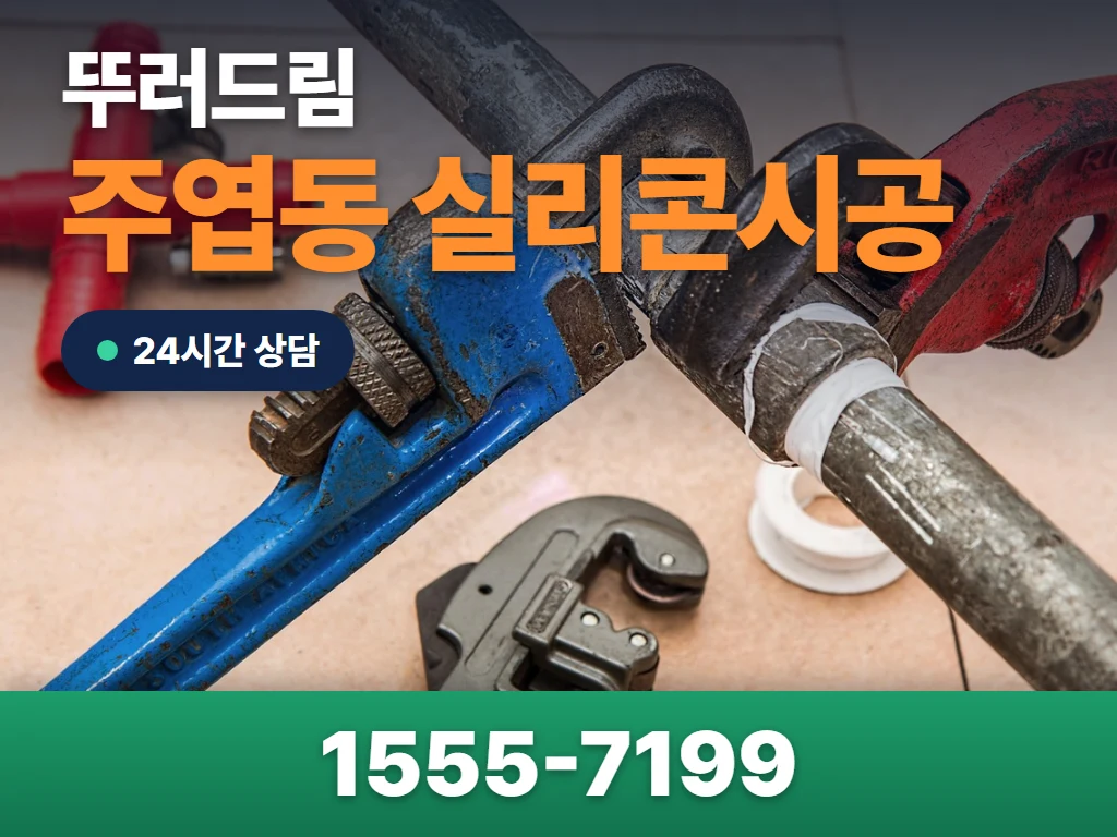 주엽동 실리콘시공 현장