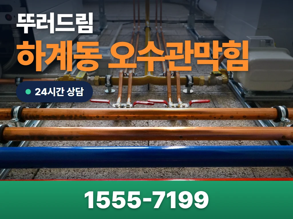 하계동 오수관막힘 현장